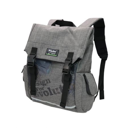 Wholesale Folding Top Waterproof Backpack, Inner Layer Waterproof - Quick Release Buckles Flap Commuter Daypack with Helmet Holder